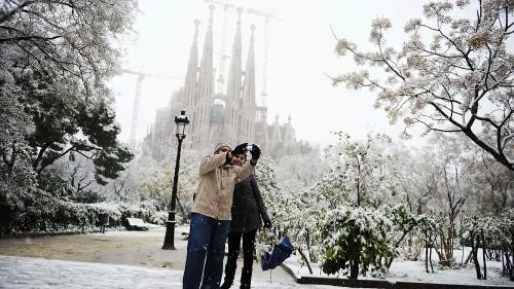 Sníh v Barceloně