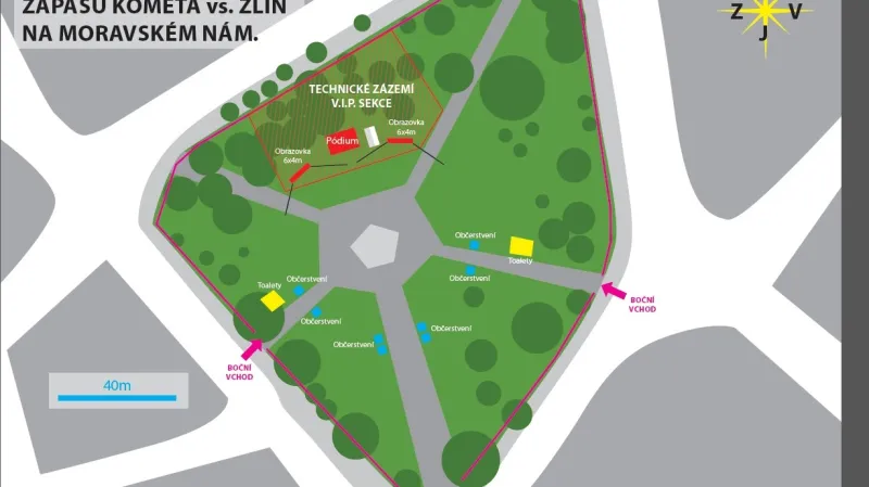 Hokejový park na Moravském náměstí v Brně