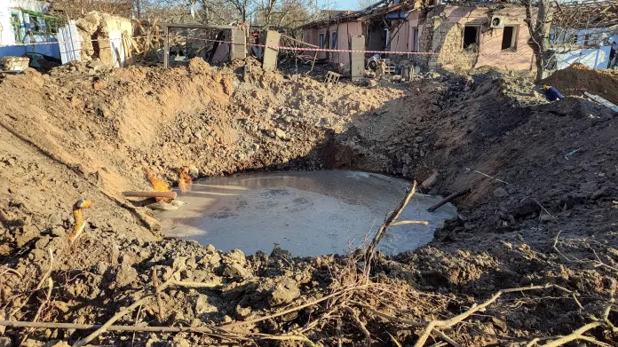 Následky ruského ostřelování v ukrajinském Mykolajivu