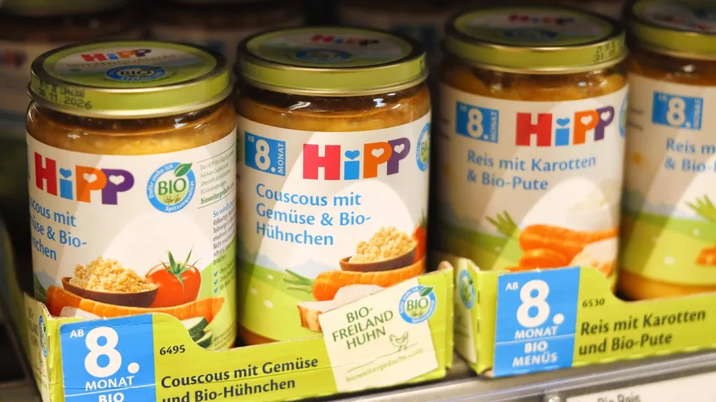 Dětská výživa od firmy HiPP, ilustrační foto