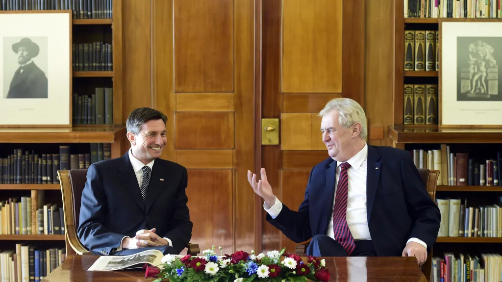 Borut Pahor a Miloš Zeman