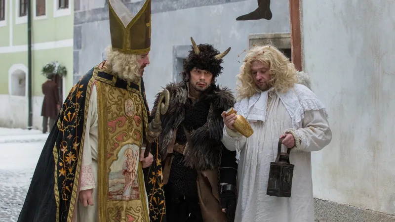 Stanislav Majer, Pavel Liška a Marek Taclík jako „mikulášský gang“ v Andělovi Páně 2