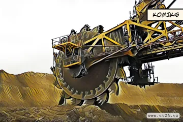 Mimo ohrožení válečnou municí. Obří rypadlo je možné ovládat na dálku