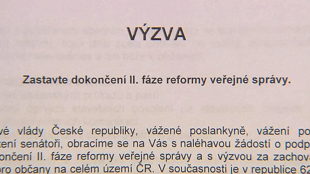 Výzva radnic proti rušení úřadů