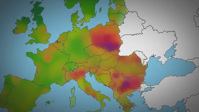 Mapa znečištění ovzduší smogem