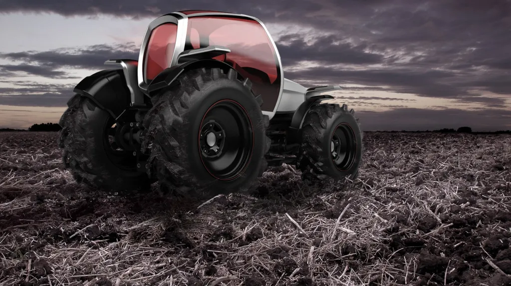 Futuristický návrh traktoru Davida Poláška