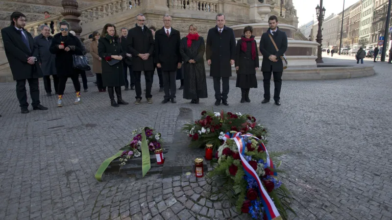 Pieta za Jana Zajíce před Národním muzeem