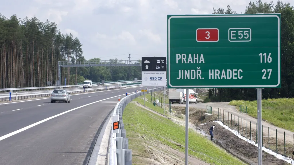 Zprovozněný úsek dálnice D3
