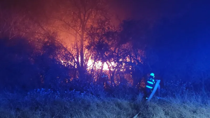 Požár vagonu osobního vlaku na Vyškovsku