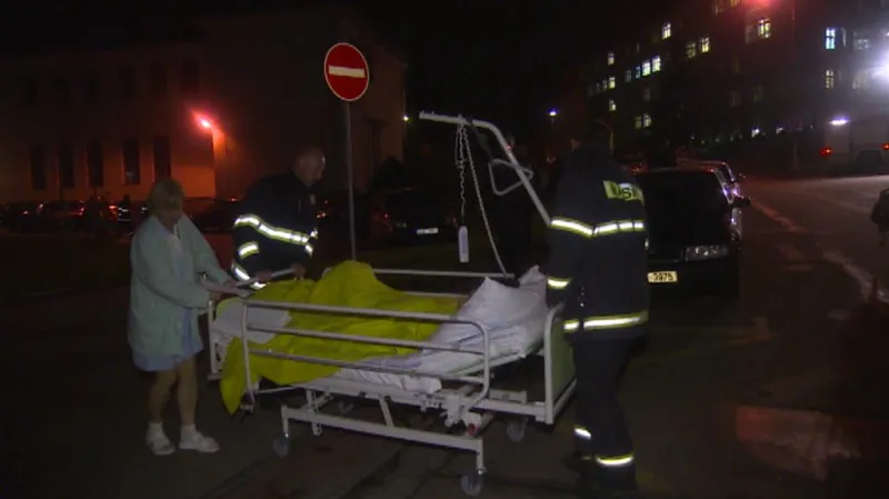 Evakuace nemocnice Havlíčkův Brod - listopad 2014