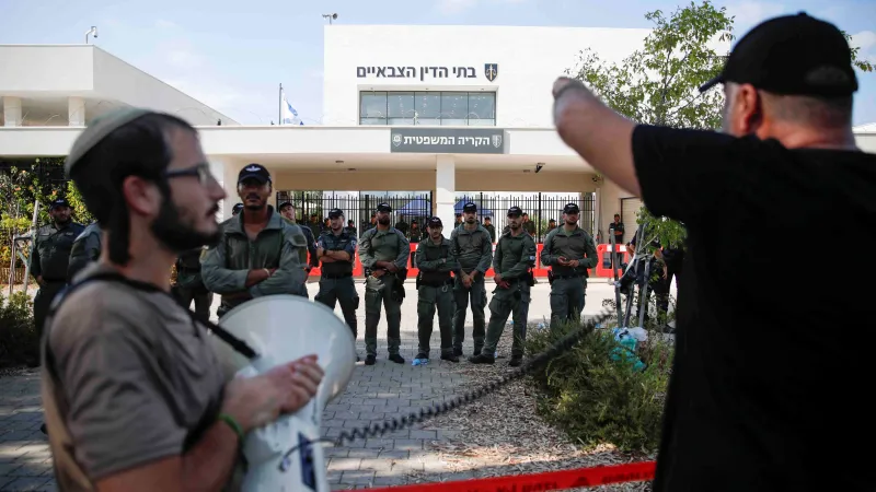 Protest u izraelské základny Bejt Lid