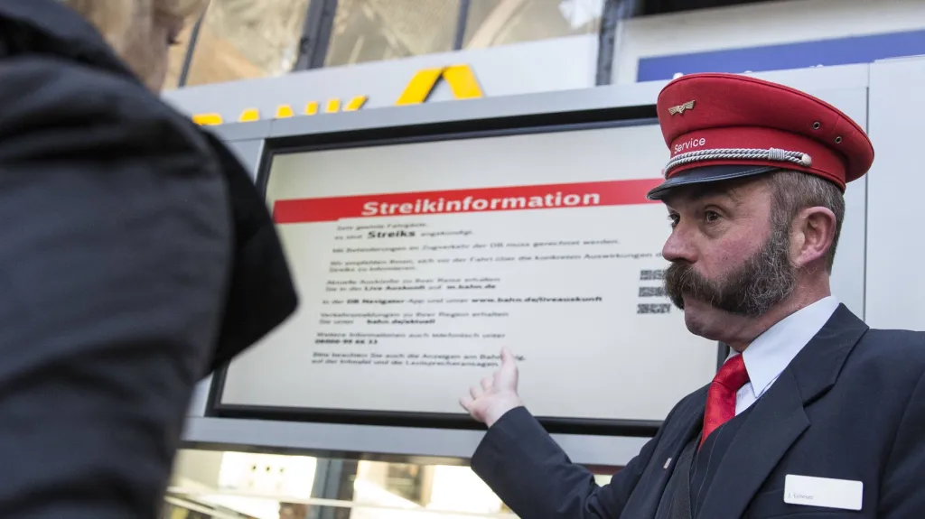 Stávka na německé železnici komplikuje dopravu už druhý den
