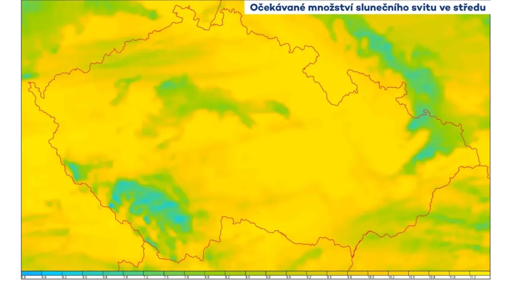 Očekávané množství slunečního svitu