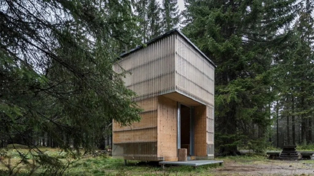 Útulna Jenga, Rokytnice nad Jizerou (Ateliér Seho - Světlík - UN II FA ČVUT)