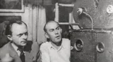 Režisér Vávra (vlevo) během natáčení filmu
