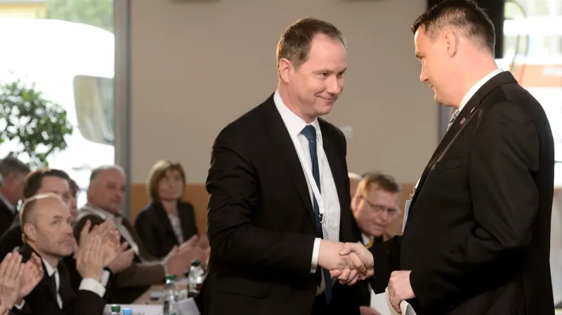 Petr Gazdík a Martin Půta na sněmu STAN