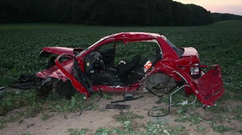 Dopravní nehoda u obce Dohalice - září 2014