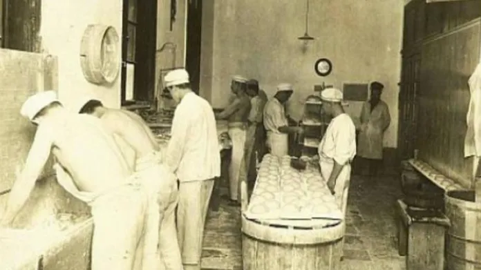 Práce vězňů na Pankráci - archivní snímek