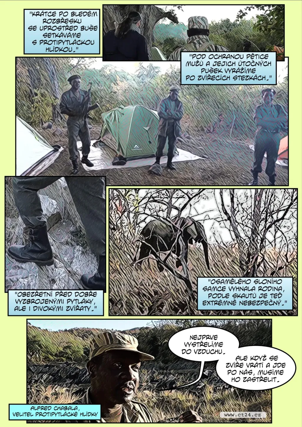 Komiks: Záchrana afrických slonů