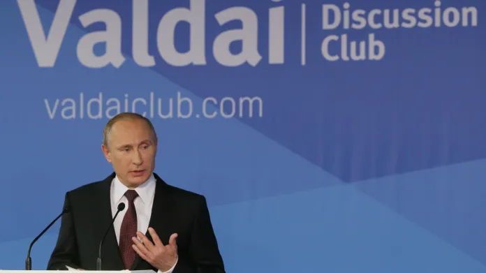 Vladimir Putin při zahájení Valdajského klubu