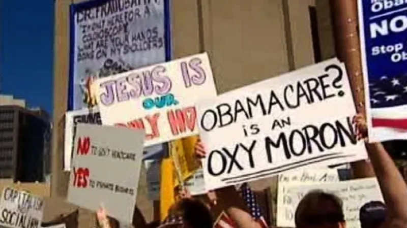 Demonstrace za zdravotnickou reformu v USA