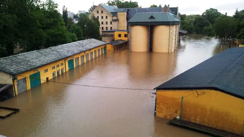 Zatopený mlýn v Litoměřicích