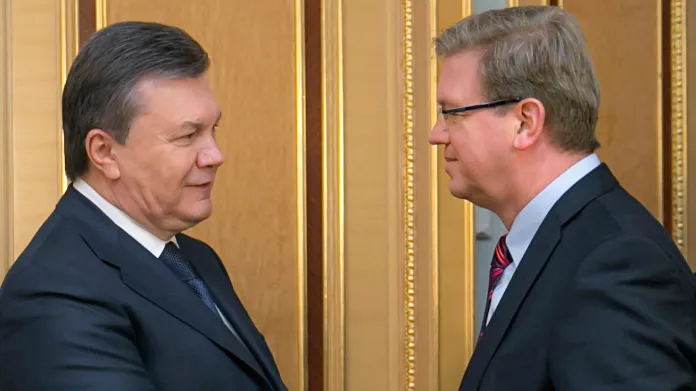 Viktor Janukovyč a Štefan Füle