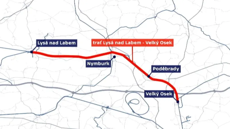 Trať z Lysé nad Labem do Velkého Oseku