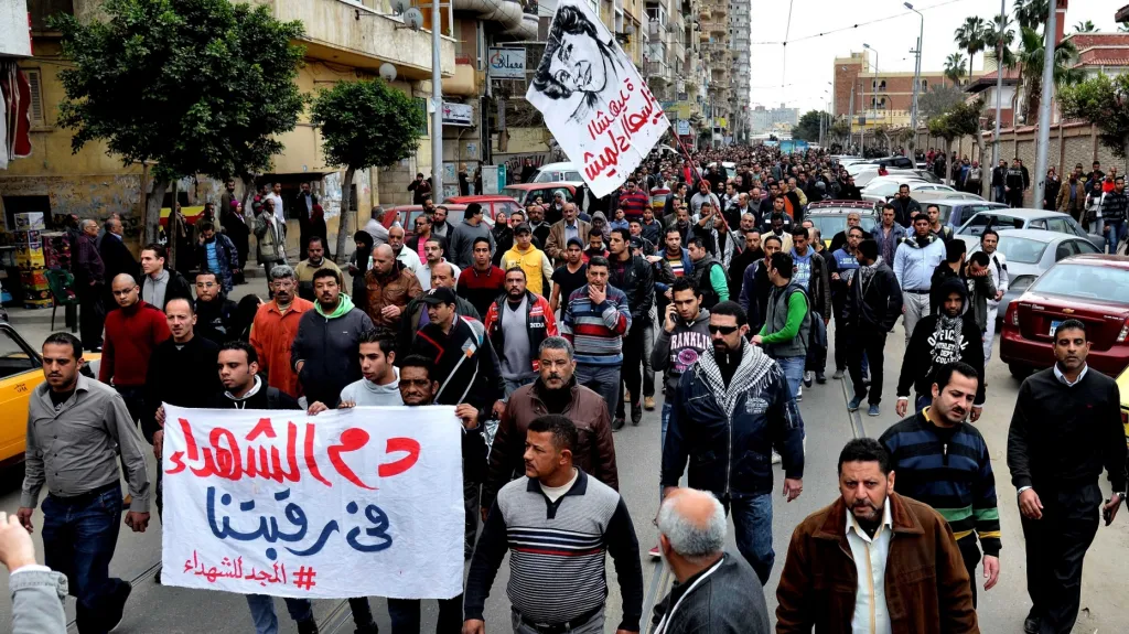 Egyptští demonstranti