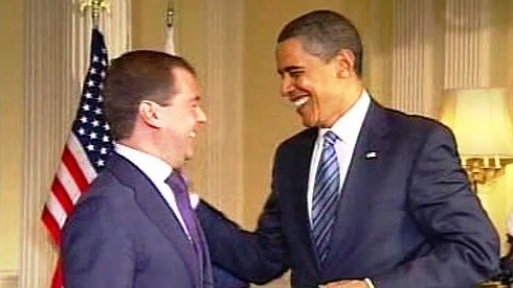 Dmitrij Medvěděv a Barack Obama