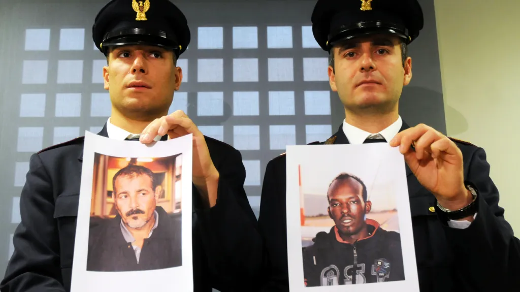 Italská policie se snímky Abdalmenema a Muhidína