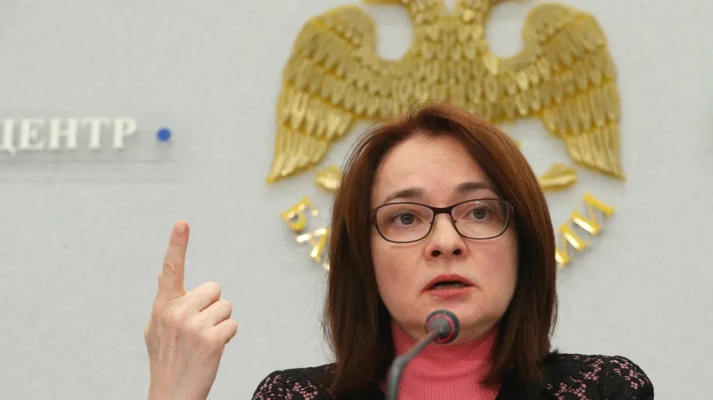 Vněšprombank přišla o licenci. Zasáhla ruská centrální banka (na snímku guvernérka Elvira Nabiullinová)