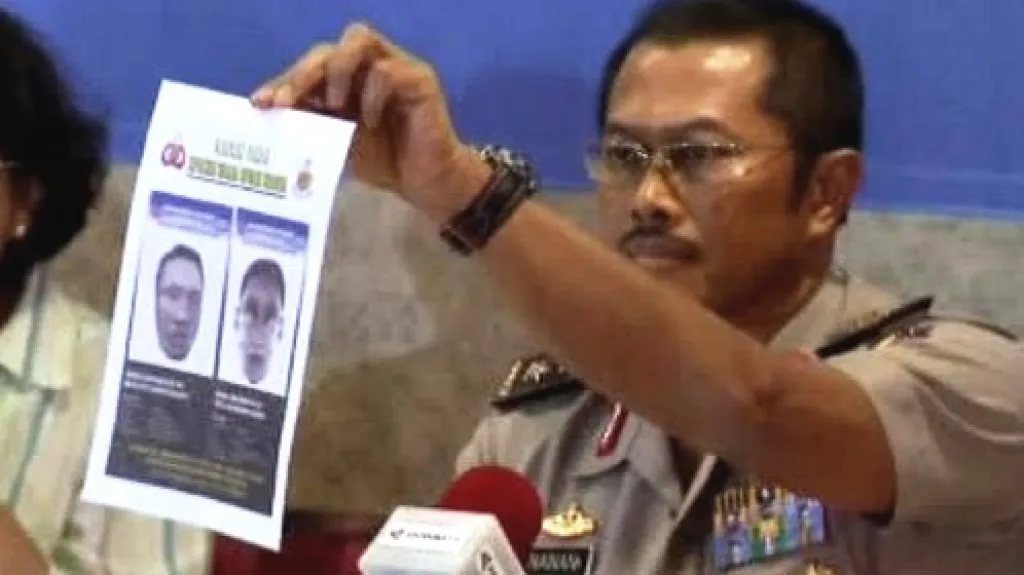 Indonéská policie zveřejnila portréty atentátníků