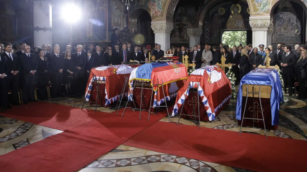 Ostatky členů jugoslávské královské rodiny