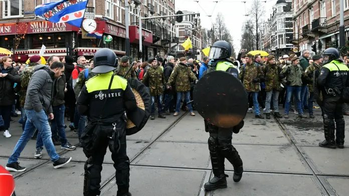 Demonstrace v Amsterdamu