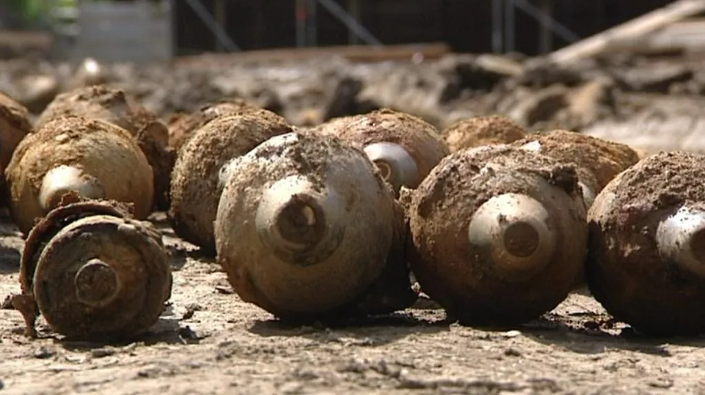 Nalezené granáty z 2. světové války