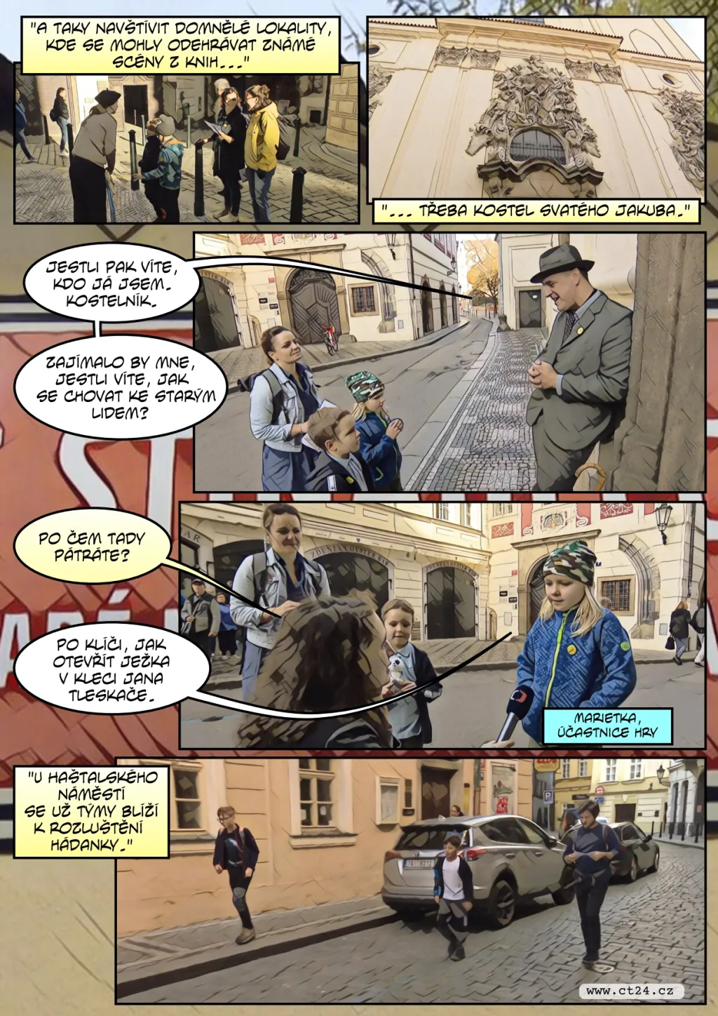 Desítky dětí se v Praze vydaly po stopách Rychlých šípů