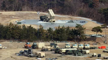 Protivzdušný systém THAAD v Jižní Koreji na snímku z 5. března 2026