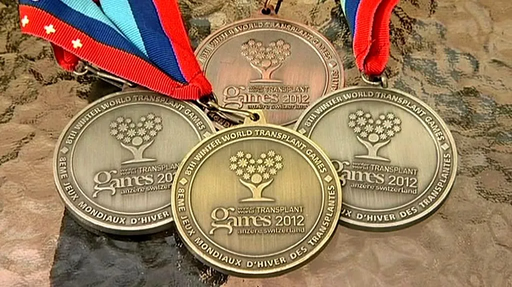 Medaile z her pro transplantované sportovce