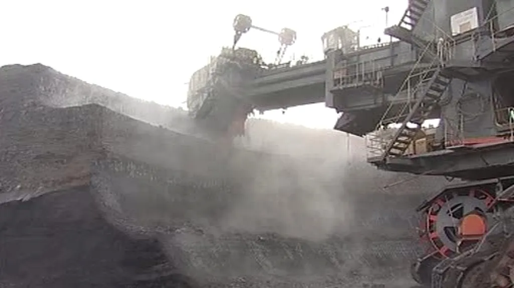 Těžba v uhelných dolech