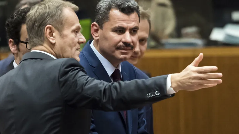 Donald Tusk s Brítou Hasanem