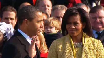 Barack Obama při slavnostní přísaze